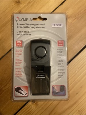 Olympia T300 Alarm-Türstopper und Erschütterungssensor 100db laut