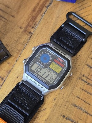 Casio Royale NASA inspired. Casio AE1200. Reliable quality. Strap size: Large.