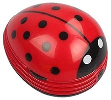 Cute Portable Cartoon Mini Desktop Vacuum Cleaner Table Dust Crumb Red 002
