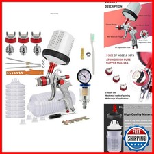 Ruilangge 2008 Hvlp Spray Gun 3 Nozzles 10pcs 20oz Paint Cups For Auto Ruilangge 2008 Hvlp Spray Gun 3 Nozzles 10pcs 20oz Paint Cups For Auto