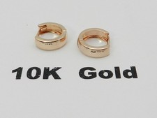 Orecchini a cerchio larghi lucidi Macy's in oro rosa 10 kt