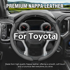 15 3pcs Segmented Steering Wheel Cover Leather For Toyota Gray Us Stock