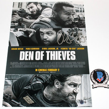 O'SHEA JACKSON JR. SIGNED 'DEN OF THIEVES' 12x18 MOVIE POSTER BAS BECKETT COA