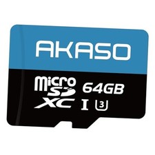 microSDXC U3 Memory Card with Adapter - Up to 100MB/s, UHS-I C10, U3, 64GB