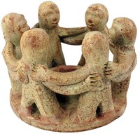 Teelichthalter KerzenstäNder Freundeskreis 6 Personen - 13*18*18*18 Cm