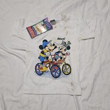 Nwt Ds Vintage Disney Mickey Mouse Bicycle Kids T Shirt Size 2-4