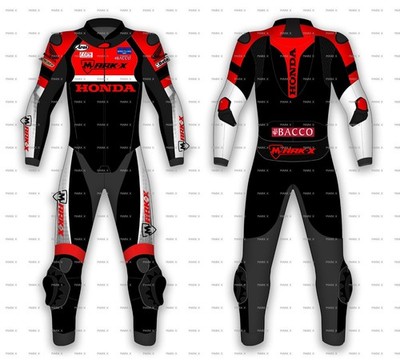 MarkX Motorcycle Men Racing Leather Suit Genuine Motorbike Riding Sports Armor