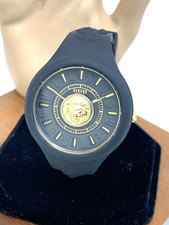 Versus by Versace Women's Watch VSPOQ1G21 Quartz Gold Black Rubber Band 40mm