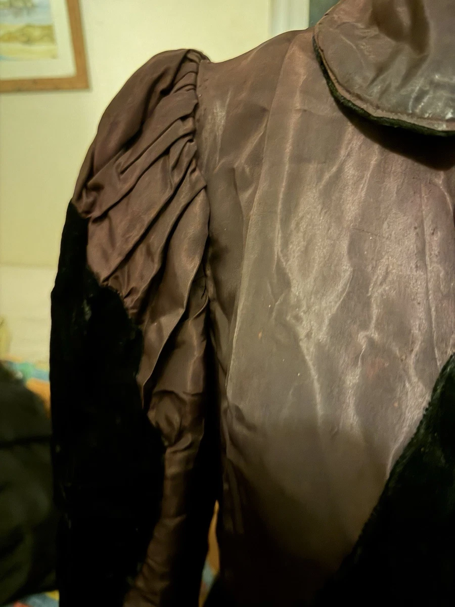 Guión a pantalla Eduardiano/Victoriano Tafetán/Vestido de terciopelo/Abrigo Disfraz de escenario