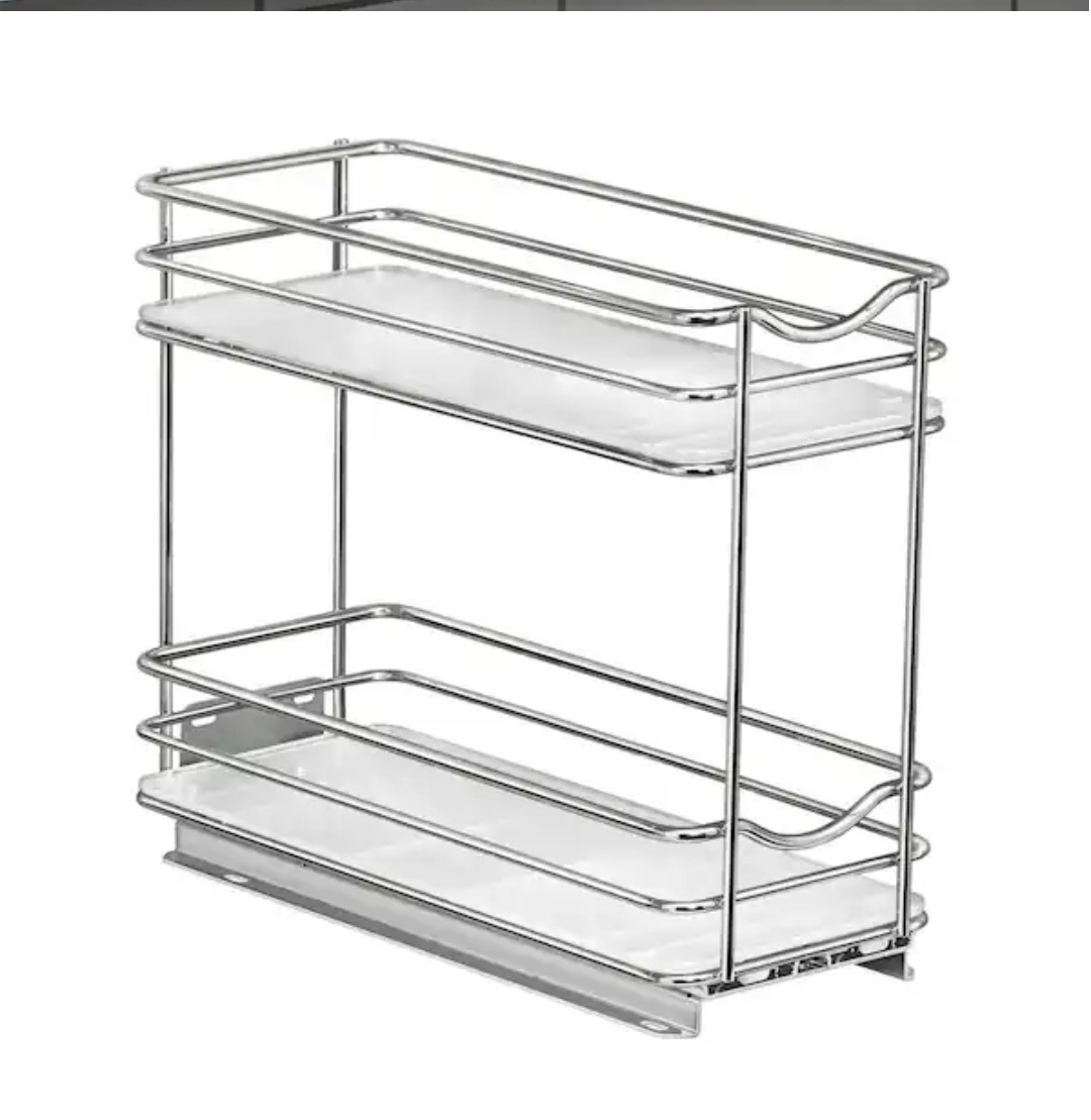 Pull Out Spice Rack Organizer for Inside Kitchen Cabinets - 4-3/8 inch Wide -...