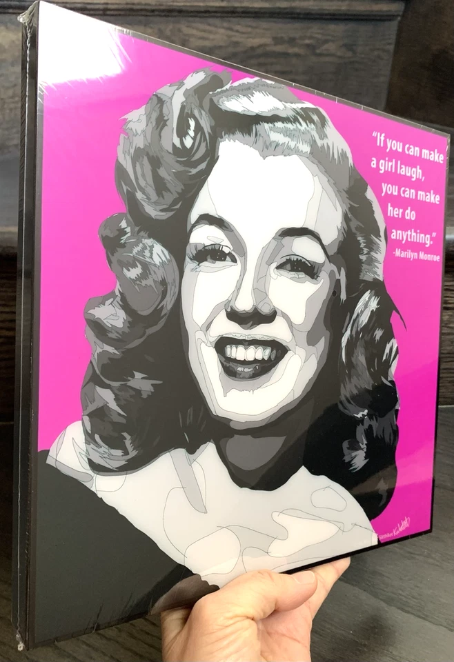 Wall Decor Funny Pop Art Marilyn Monroe Poster w/Wooden Frame 10" Keetatat (B) - Image 2 of 4