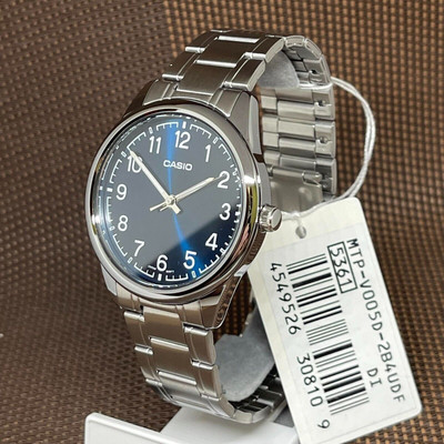 Casio MTP‑V005D‑2B5 - Orologio Uomo Cassa e Bracciale Acciaio con