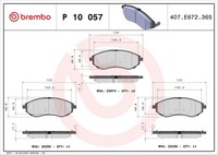 Brembo P 10 057 Bremsbelagsatz, Scheibenbremse For Chevrolet Chevrolet (Sgm) DAE
