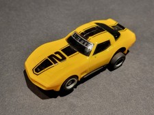 Tyco '79 Yellow with Black Stripe 2 Corvette Slot Car Untested
