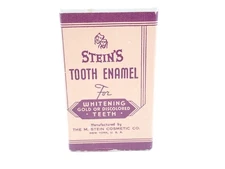 Vintage Stein's Tooth Enamel Black Unopened Box M. Stein Cosmetic Co. New York