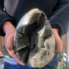 6.9LB Natural quartz black turtle shell egg energy healing — photo 2