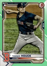 2021 Bowman Baseball - [Base] - Neon Green Border /399 #21 Tanner Houck - Boston