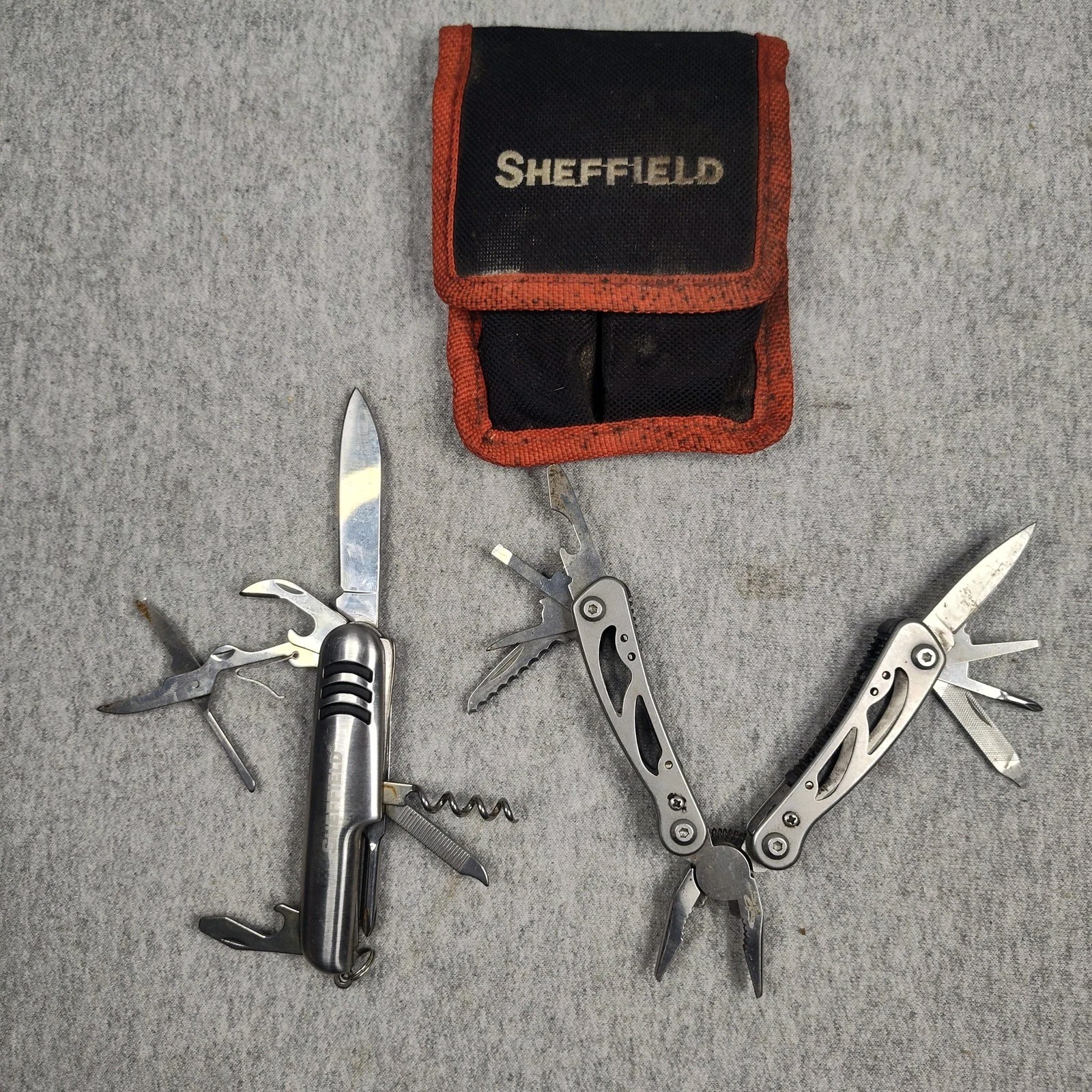 + Pliers Set With Nylon Case Camping Stainless