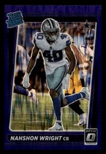 2021 Donruss Optic #285 Nahshon Wright Rookie Purple Shock Cowboys