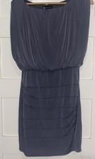 Vintage Valerie Bertinelli  Womens Gray Stretchy Sleeveless Cowl Neck Dress Sz 8
