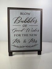 Wooden Decoration Sign for Mr. Mrs. Wedding Reception Table Decor