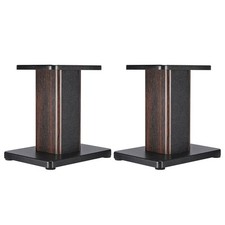 1 Pair 11.8 Inch (30cm) Wood Grain Speaker Stand Hollowed Stand for Home Theater