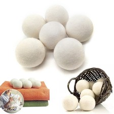 6X Trocknerb&auml;lle Wolle Waschball Waschb&auml;lle f&uuml;r Trockner Schafswolle Weich