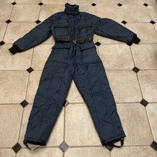Vintage Walls  Blizzard-Pruf Blue Insulated Belted Workwear Coveralls Men  s Sm 