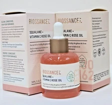 Biossance Squalane + Vitamin C Rose Oil Brightening Hydrating Facial Serum 30ml