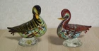 Beautiful Murano Glass Art Glass Ducks Pair Figurine made in Italy