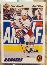 1991-92 Upper Deck Tony Amonte RC #450 New York Rangers