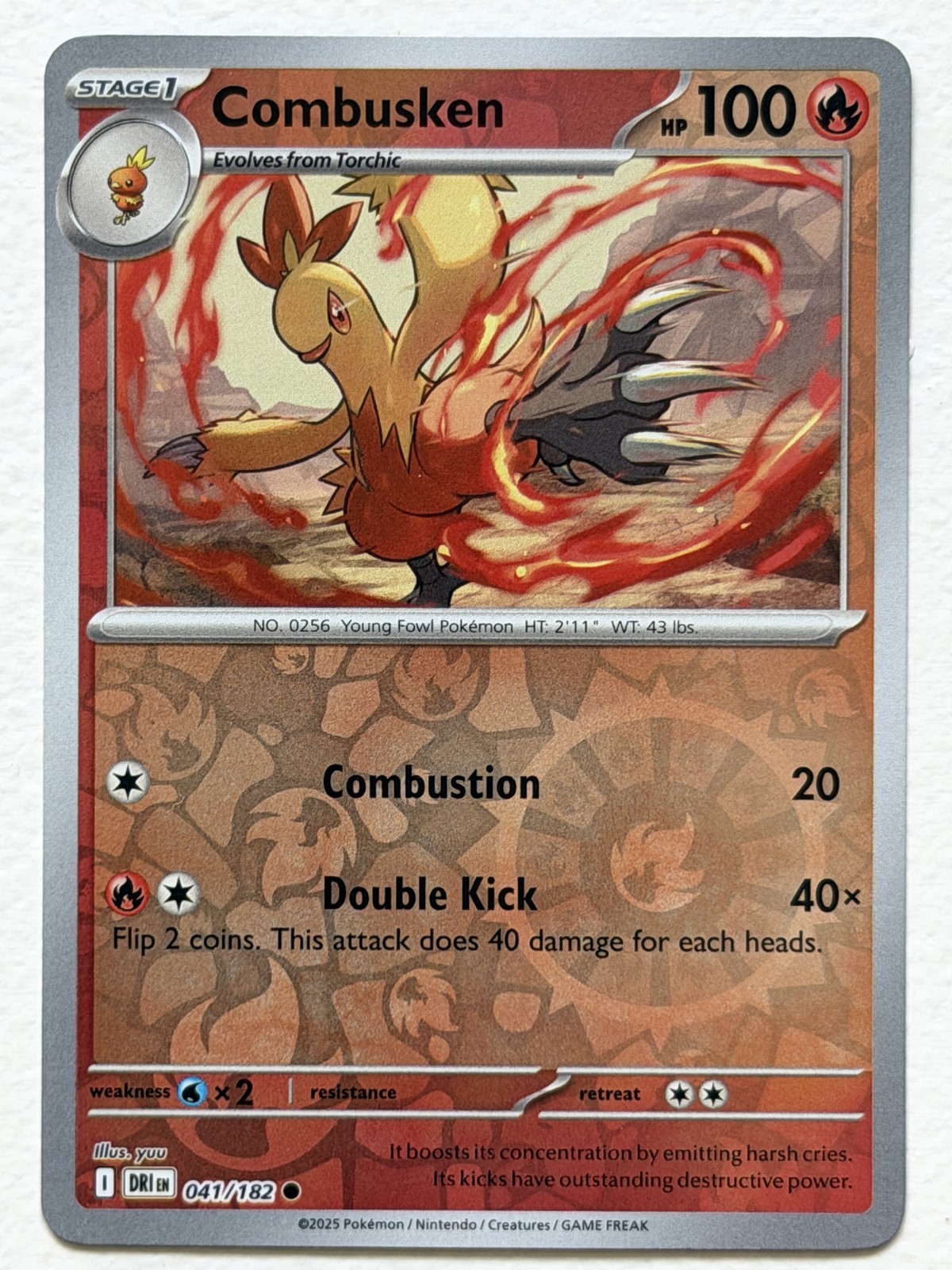 Combusken 41/182 Destined Rivals Common Reverse Holo Near Mint Pokemon