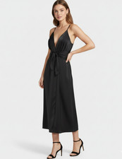 NWT Ramy Brook Black Midi Dress XS Little Black Dress Cocktail Wedding Guest