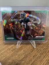 2023 Panini Prizm #F-24 Bijan Robinson Fireworks Prizms Green Ice