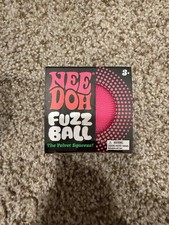 Nee Doh Needoh Fuzz Ball Velvet Squeeze Stress Fidget Sensory Toy TikTok PINK