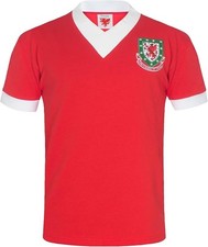 WALES Retro Football Shirt Mens LARGE Official 1958 Top T CYT6