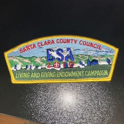 Mint CSP Santa Clara County Council 2010 FOS Yellow Bdr SA-70 100th Ann