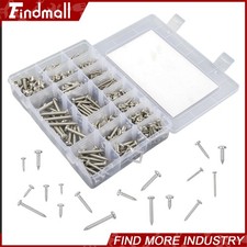 550Pcs 304 Stainless Steel Wood Screws Assortment Kit Phillips #4#6#8#10#12