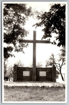 Grossgmain Salzburg RPPC War Memorial Cross  Vater Du Führe Uns  c.1940s