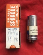 one NOS Sprague 150 uF 500V Capacitor tested at 500VDC, good!! 100uF-150uF