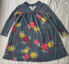 Girls Tea Collection Blue Floral Long Sleeve Casual Dress Size 12