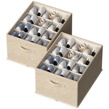 2 Pack Shoe Organizer for Closet,Foldable Shoe Organizer,Fits up to 24 Pairs,...