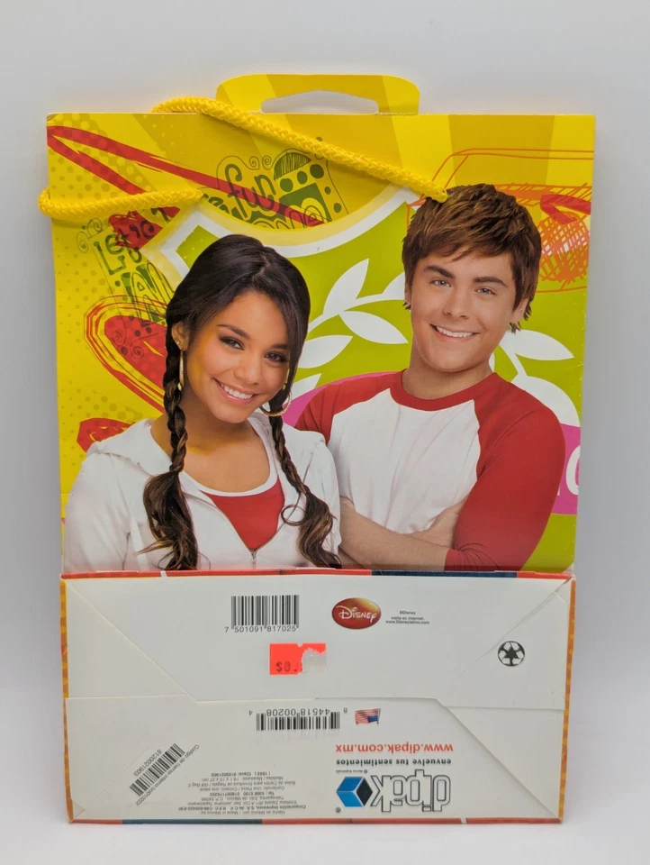 "Bolsa de regalo Disney vintage High School Musical 2 Zac y Gabriella 10,5"" X 7,5""" Foto 3 de 4