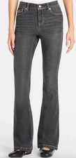 NO BOUNDARIES Bootcut Mid Rise Black Women's Jeans
