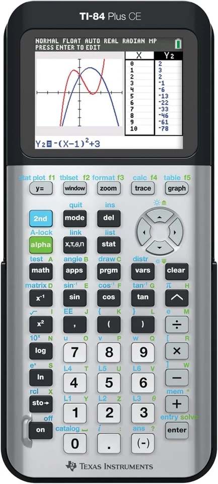 Graphing Calculator Color LCD Backlit Rechargeable for Math Science - Image 2 of 3