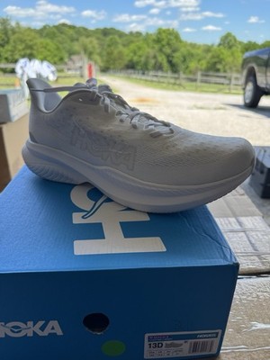 Hoka One One Mach 6 Triple White Men s Running Sneaker Jacquard 1147790-WWH 2025