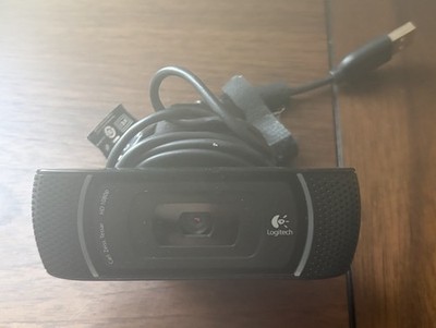 Logitech C910 HD Pro Webcam 1080p Carl Zeiss Lens V-U0017 USB Connection WORKS