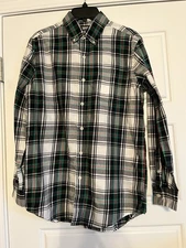 Chaps Button Down Shirt Men's Small Holiday Plaid Long Sleeve Collared Cotton