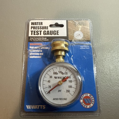 #ad #ad Watts Regulator Water Pressure Test Gauge IWTG Brass 3 4 Hose 0 200 PSI Plumbing $9.95