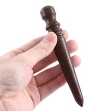 Wooden Leather Burnisher Tool - Tapered Slicker Features 4 Grooves for6931